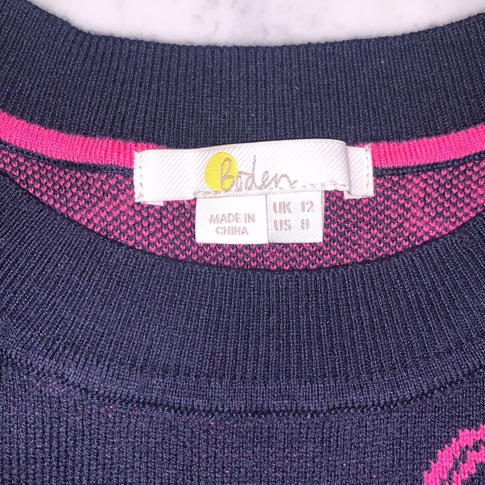 Boden Navy Sweater with Pink Dachshund Design - Picture 8 of 12